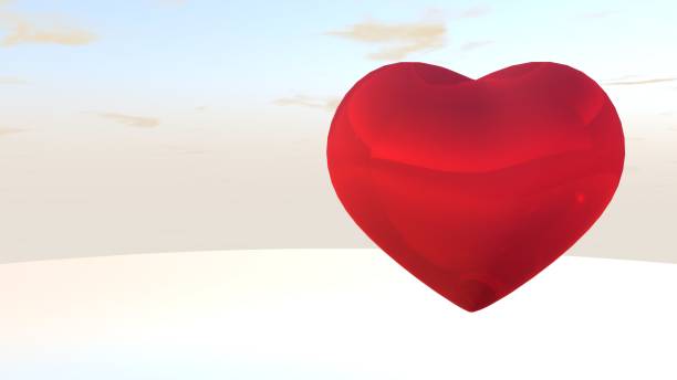 istock Realistic 3D colorful red romantic Valentine's day hearts background 1296408825