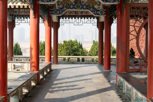 istock Corridor of classical architecture in China 1296415858