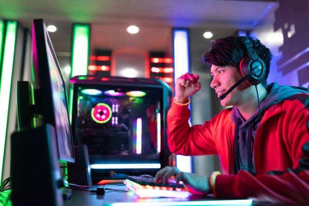 istock cyber sport gamer win game 1296430493