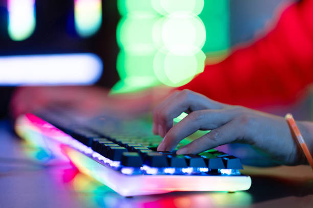 istock Esport RGB mouse and keyboard 1296430623