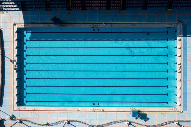 istock High angle view of an empty swimming pool 1296432163