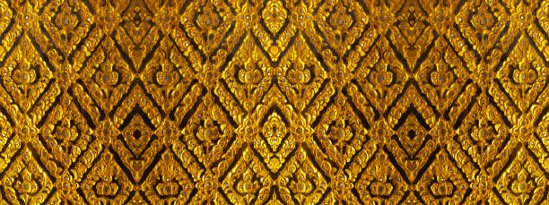 istock Vintage pattern of thai traditional style for background 1296433733