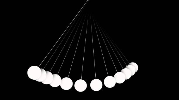 자유롭게 스윙 진자, 뉴턴의 진자, 과학, 기술, 비즈니스 프로젝트 또는 적합한 프로젝트에 사용할 .3d 렌더링 - pendulum 뉴스 사진 이미지