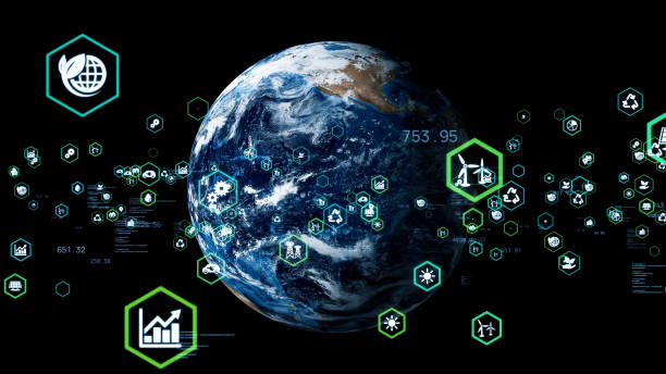 istock Environmental technology concept. Sustainable development goals. SDGs. Elements of this image furnished by NASA. 3D rendering. 1296441231