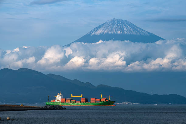 Landscape of Mount Fuji from the pinery of Miho in Shizuoka, Japan