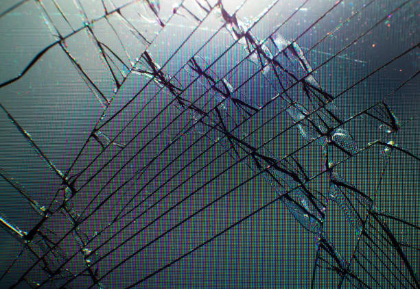 istock Broken glass texture. Close up photo. 1296448677