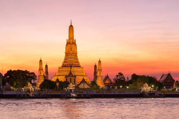 istock Wat Arun (Temple of dawn) and the Chao Phraya River 1296449694