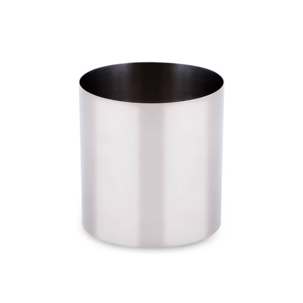 istock Circle cake form isolated on white background, copy space. Cake cup, metal mold, bakeware. 1296454306