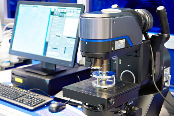 istock Digital industrial microscope and monitor 1296461130