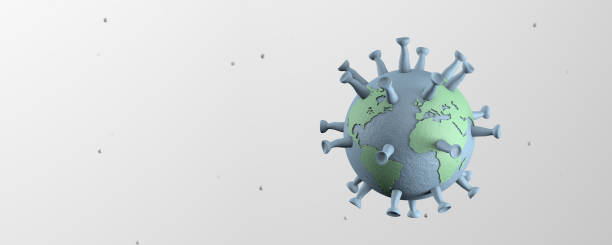 istock Coronavirus, a virus in the form of the earth. Copy space for text. 3d render 1296464658