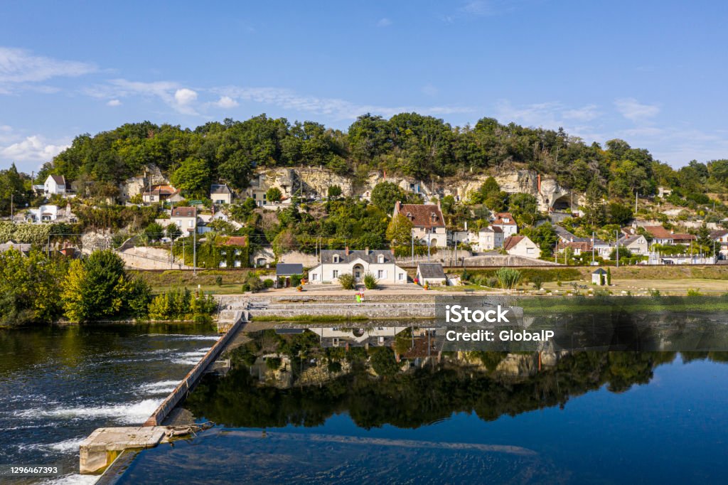 Sluice of Vallagon on the river the Cher Village Stock Photo