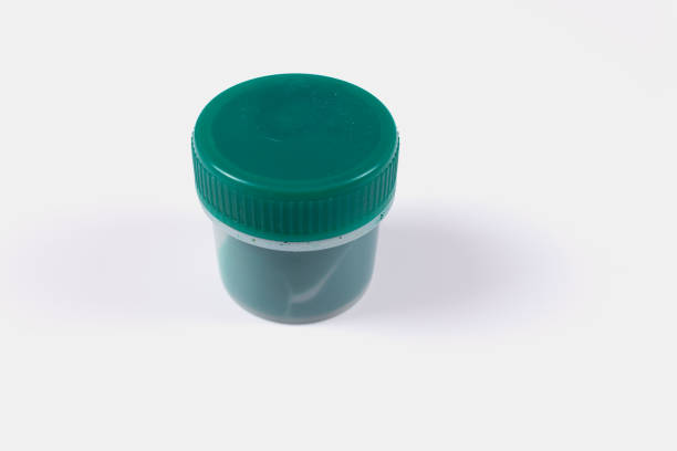 istock Closed jar of gouache diagonal view 1296471818