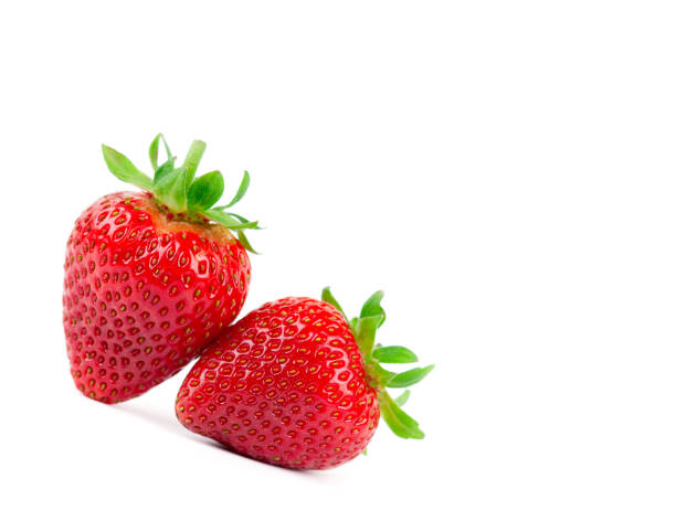 istock Strawberry on white background. Fresh sweet fruit closeup 1296472449