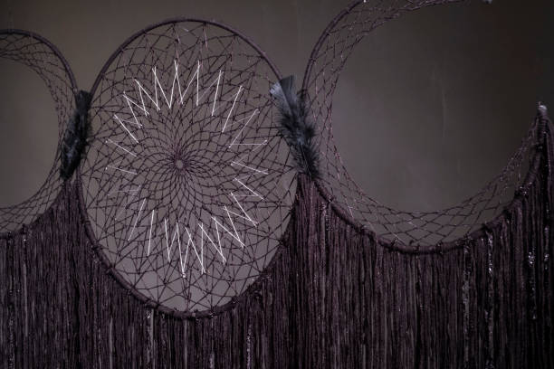 istock black dreamcatcher in front of a dark background 1296475646