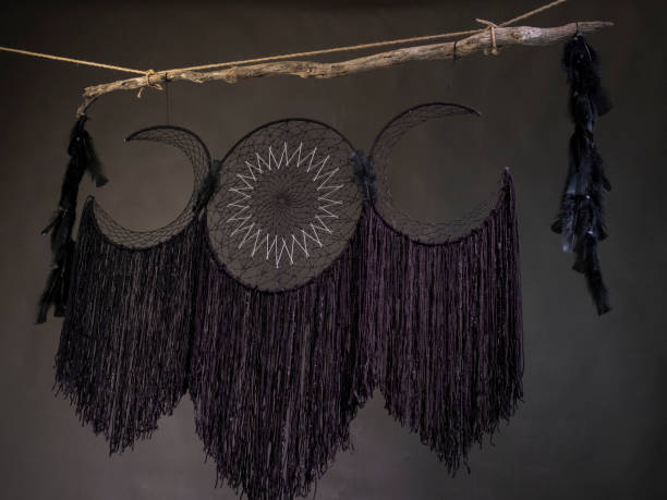 istock black dreamcatcher in front of a dark background 1296475692