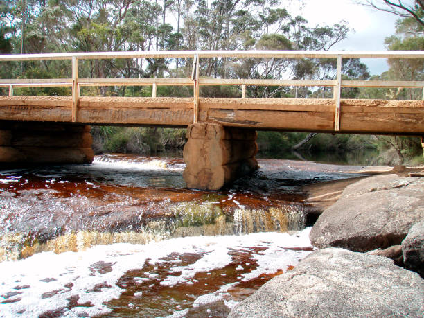 istock a wooden bridge for traffic and transport 1296476029