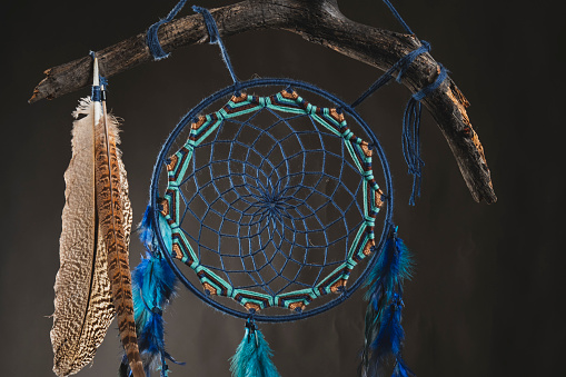 A dream catchers with feathers on it being sold at Toronto's City Hall's Nathan Phillips Square for truth and Reconciliation day