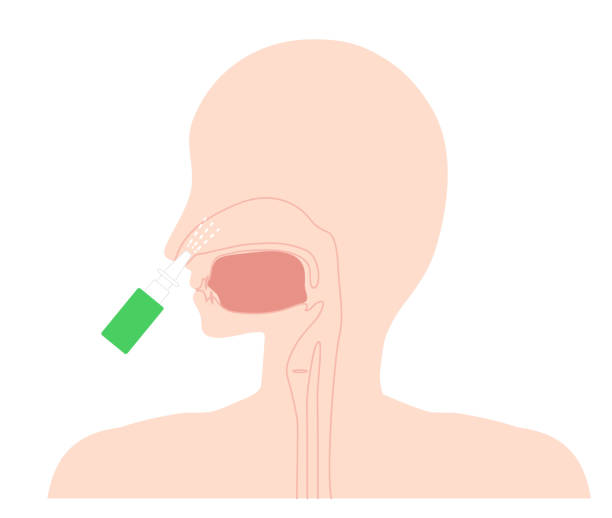 This is an illustration of a nasal spray. This is an illustration of a nasal spray. nasal spray stock illustrations