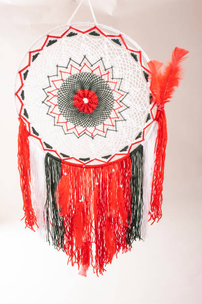 istock dream catcher made of red and white threads 1296482467