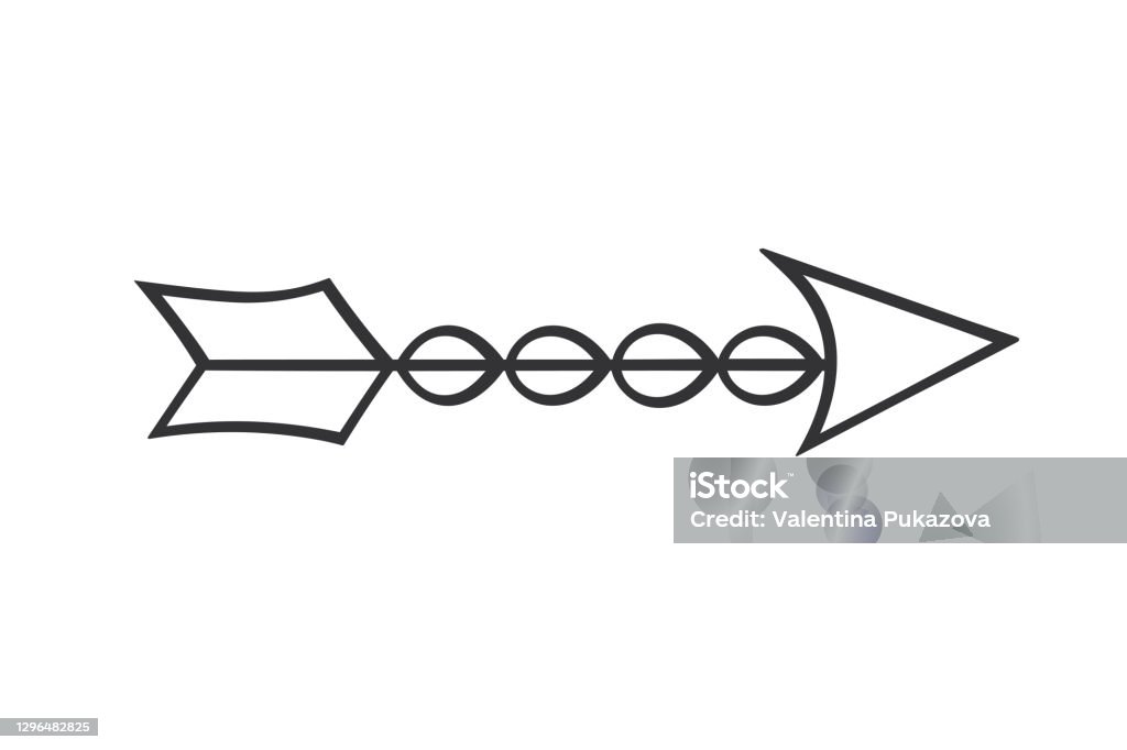 Cute Direction Hand Drawn Arrow In Doodle Style Cute Direction Indicator Stock ...