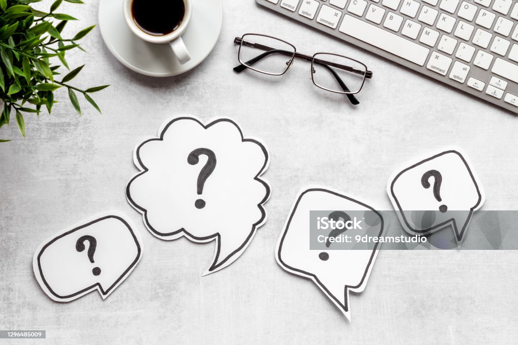 Question Table Images Question Mark On Table Solution Concept Top View Stock Photo - Download ...