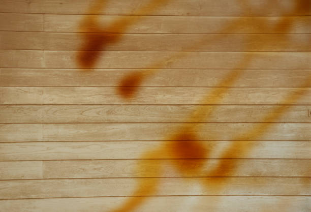 Coffee stains on wooden floors for background