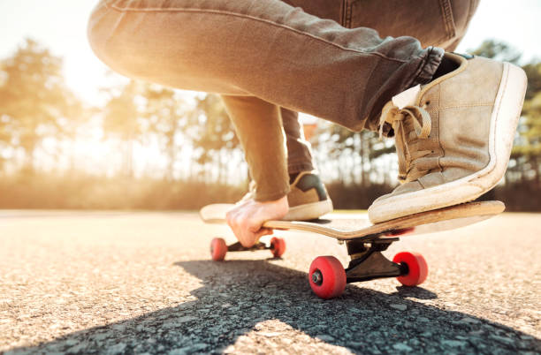 istock Skater on skateboard isolated. 1296485551