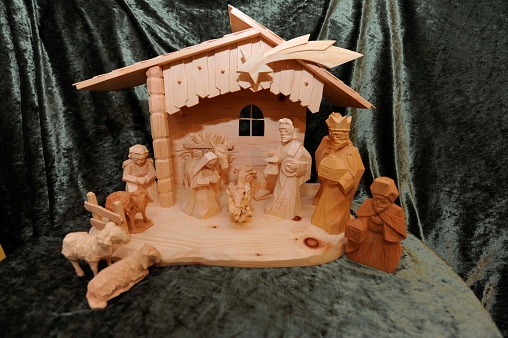 christmas crib or nativity scene, folk culture during the christmas time
