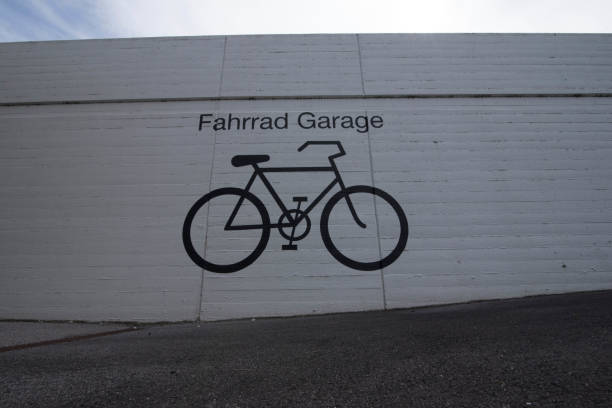istock Bicycle garage or bike garage 1296487859