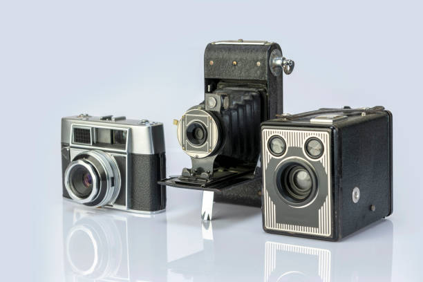istock Antique film camera. 1296489825