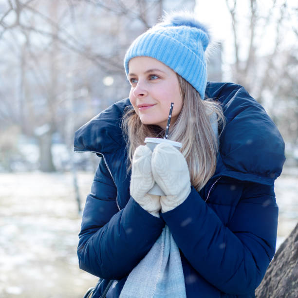 istock Blonde winter woman 1296493280