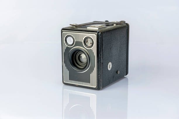 istock Antique film camera. 1296495748