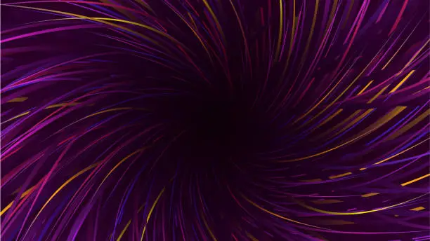 Vector illustration of Futuristic illustration - Abstract spiral tunnel.