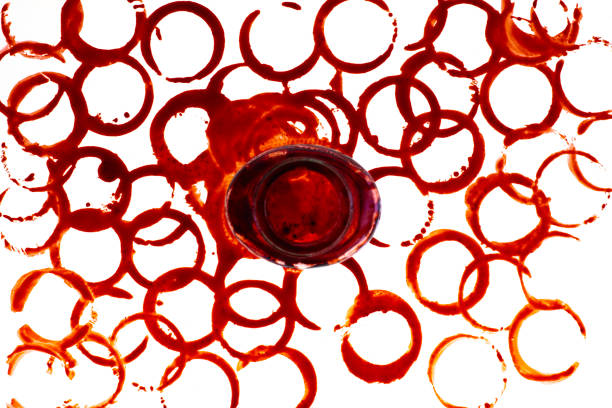 Spilled Red Wine, Wineglass Overturned
