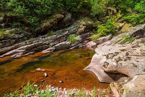 The canyon of the Toplodolska river, near village Topli do.