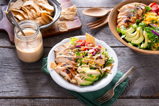 istock Southwestern Chicken Chopped Salad 1296514244