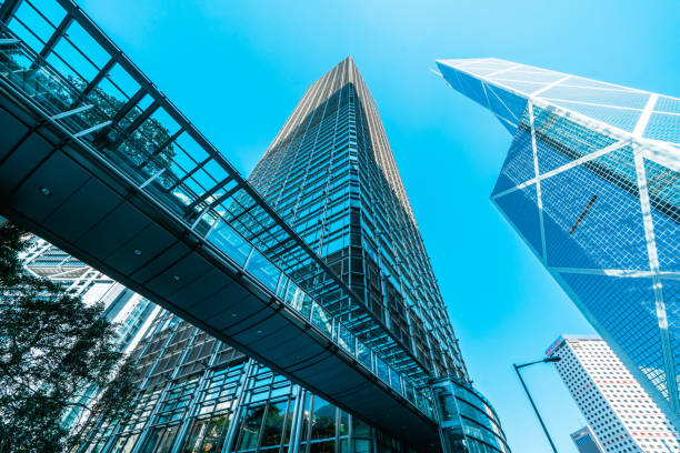 istock Modern office buildings in central Hong Kong 1296514378
