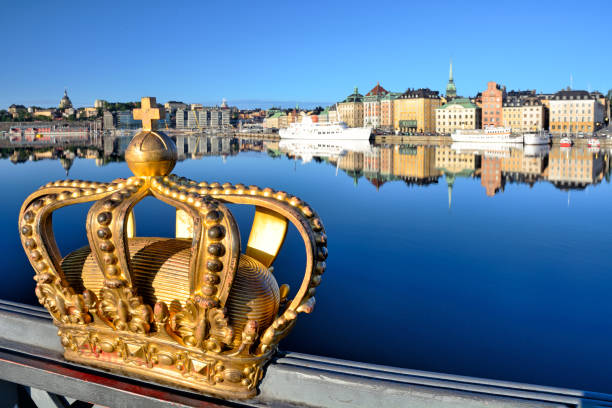 istock Golden crown in Stockholm 1296515798
