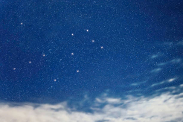 istock Pavo star constellation, Night sky, Cluster of stars, Deep space, Peacock constellation 1296516977