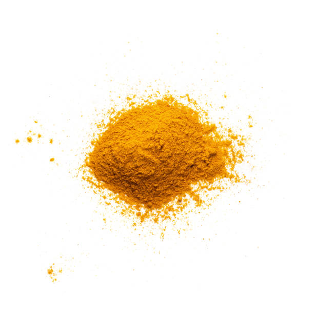 istock Turmeric Herb powder Contains Bioactive Compounds With Powerful Medicinal Properties isolated over white background. 1296519439
