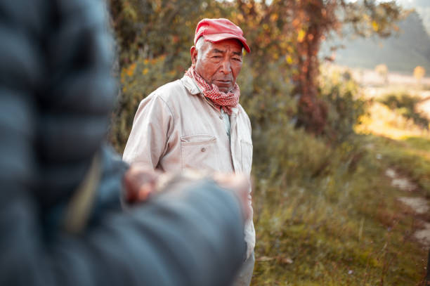 Portrait of senior farm worker
