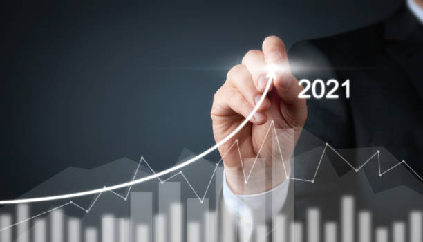 istock Happy New Year Background. Start in 2021. 3D illustration 1296546612