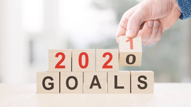 istock Happy New Year Background. Goal for 2021. 3D illustration 1296550321