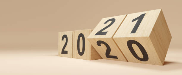 istock Happy New Year Background. Goal for 2021. 3D illustration 1296550351