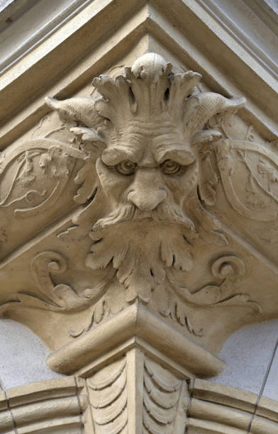 istock Bas-relief of mythical character on old house, Gorlitz (Görlitz),  Germany 1296556488