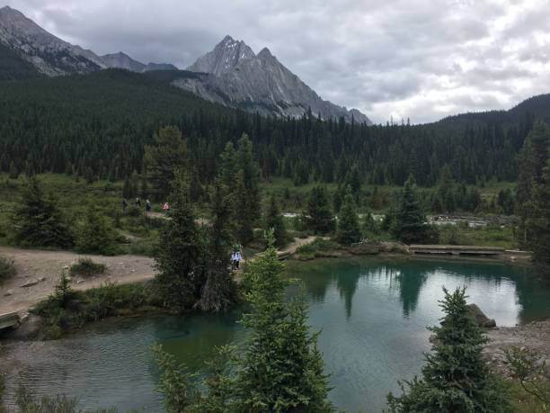 istock Canadian Rockies on overcast day 1296560247