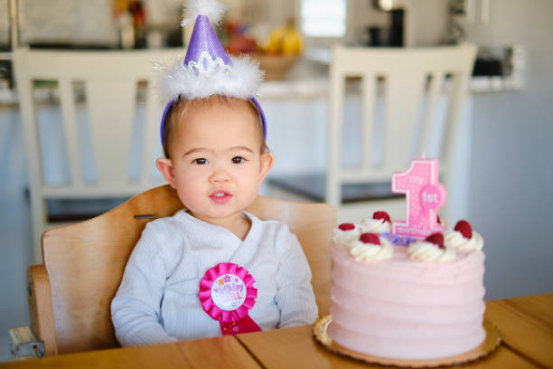istock Japanese American Baby Celebrating First Birthday 1296560318