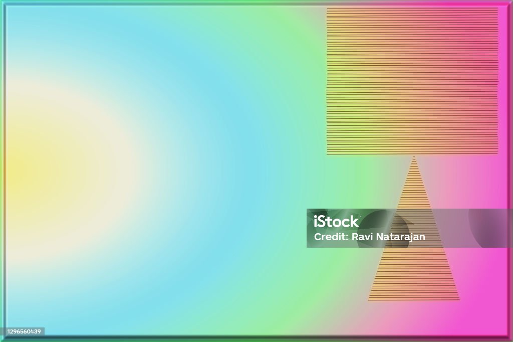 Radial Colored Background With A Rectangular And Triangular Moire ...