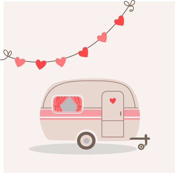 istock Romantic trailer Honeymoon Travel romantic Valentines day 1296561441