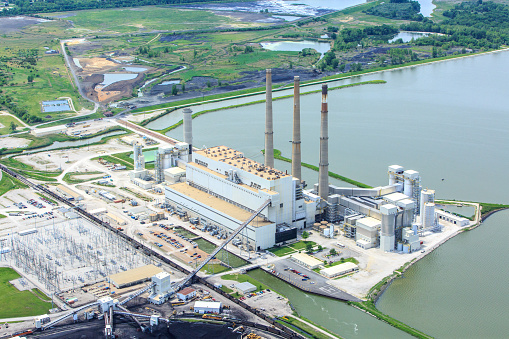 Aerial Photo of Coal-Fired Power Station.